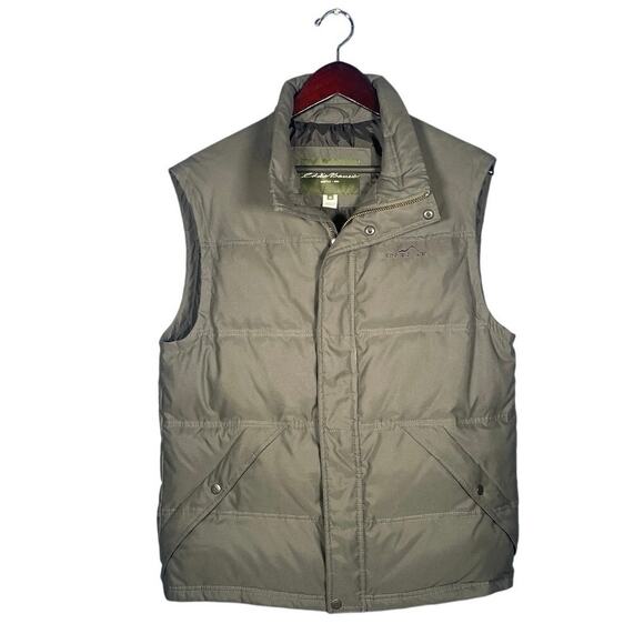 Eddie Bauer Premium Goose Down Puffer Vest EB 650 Men’s Medium DK Green Outdoors - Picture 1 of 6